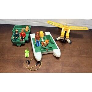 Vtg 1976 Fisher Price Adventure People Wilderness Patrol Ranger Pontoon Boat